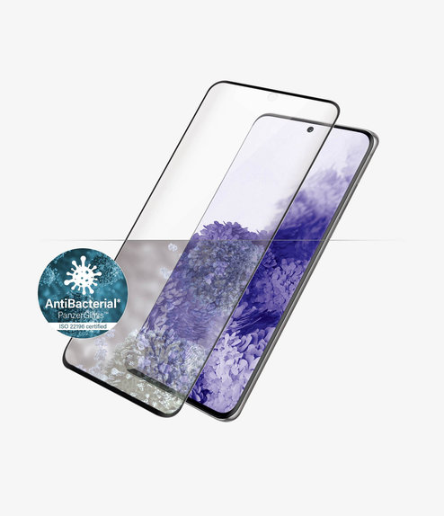 Vetro temperato Case Friendly AB per Samsung S21 Ultra, Fingerprint komp., Black, PanzerGlass