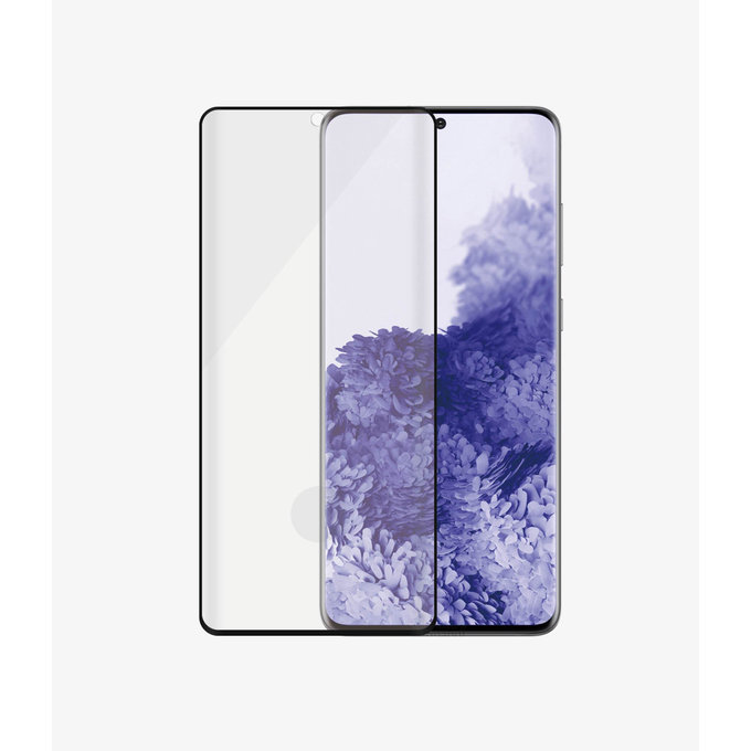 Vetro temperato Case Friendly AB per Samsung S21 Ultra, Fingerprint komp., Black, PanzerGlass