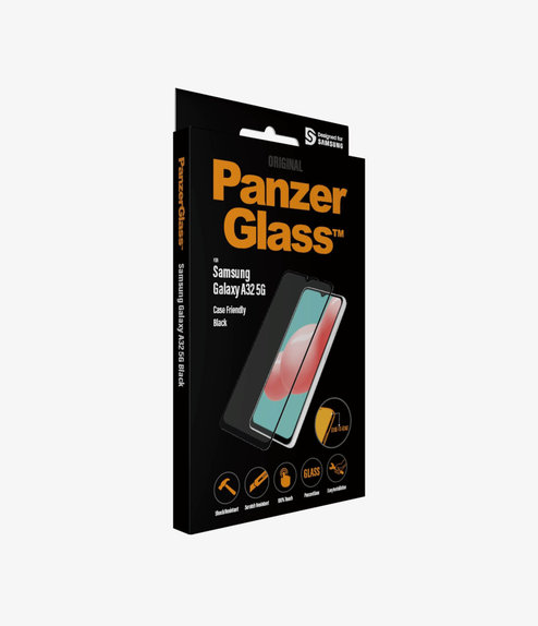 Vetro temperato Case Friendly per Samsung A32 5G, Black, PanzerGlass