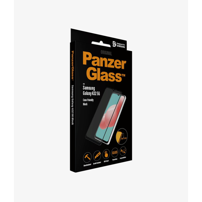 Vetro temperato Case Friendly per Samsung A32 5G, Black, PanzerGlass