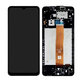 Schermo per Samsung A12 A125F, A022F, Black, Vetro touch con cornice, GH82-24490A, GH82-24491A, Genuine Service Pack