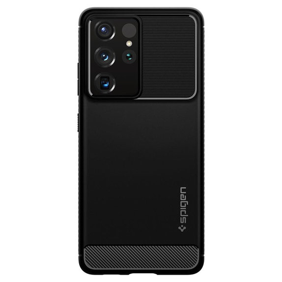 Custodia Rugged Armor per Samsung S21 Ultra, Black, Spigen