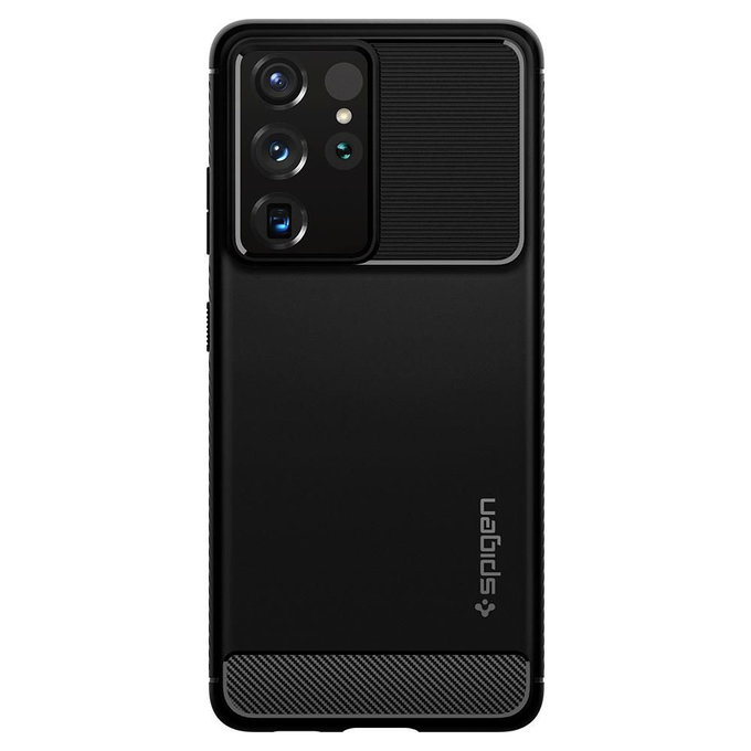 Custodia Rugged Armor per Samsung S21 Ultra, Black, Spigen