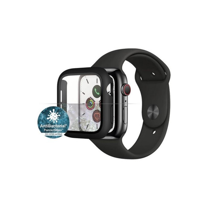 Vetro temperato Full Body AB per Apple Watch 4, 5, 6, SE (1st gen), SE (2nd gen) 40mm, Black, PanzerGlass