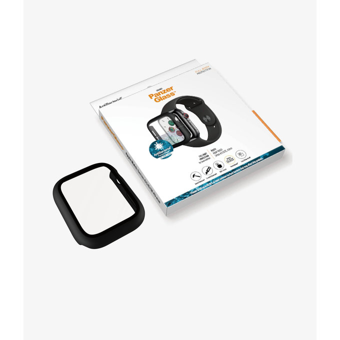 Vetro temperato Full Body AB per Apple Watch 4, 5, 6, SE (1st gen), SE (2nd gen) 40mm, Black, PanzerGlass
