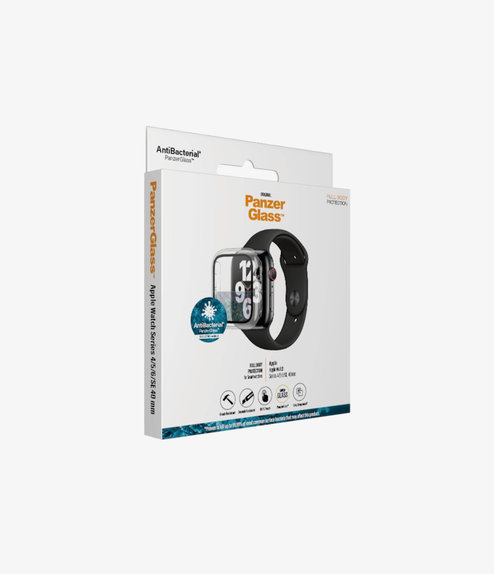 Vetro temperato Full Body AB per Apple Watch 4, 5, 6, SE (1st gen), SE (2nd gen) 40mm, Transparent, PanzerGlass