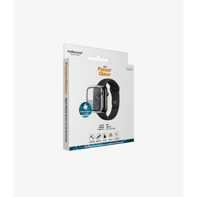 Vetro temperato Full Body AB per Apple Watch 4, 5, 6, SE (1st gen), SE (2nd gen) 44mm, Transparent, PanzerGlass