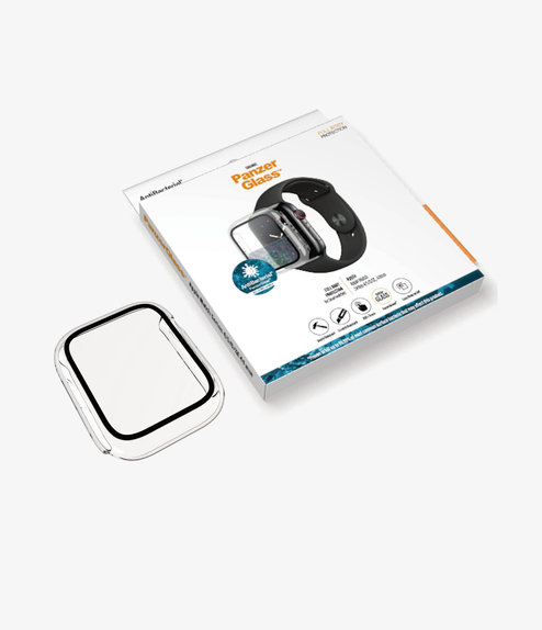 Vetro temperato Full Body AB per Apple Watch 4, 5, 6, SE (1st gen), SE (2nd gen) 44mm, Transparent, PanzerGlass