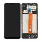 Schermo per Samsung M12 M127F, Black, Vetro touch con cornice, GH82-25042A, GH82-25043A, Genuine Service Pack