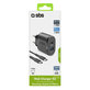 Adattatore di ricarica 18W USB e USB-C con cavo da USB-C a USB-C, Black, SBS