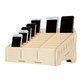Supporto organizer universale in legno per telefoni con 24 scomparti