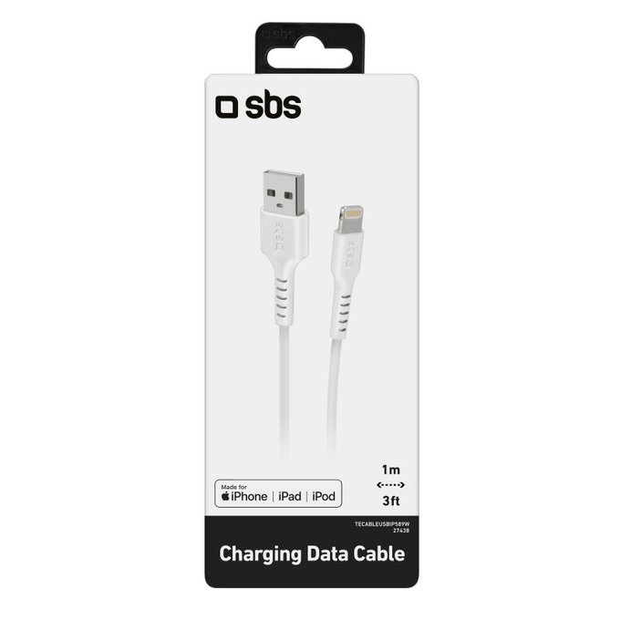 Cavo da Lightning a USB 1 m, White, SBS