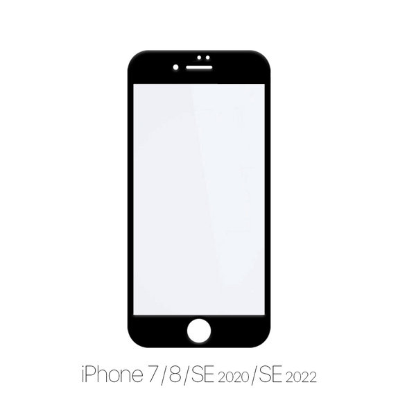 Vetro temperato FullCase per iPhone 7, 8, SE 2020, SE 2022, FixPremium