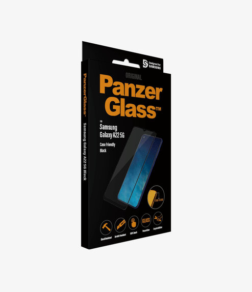 Vetro temperato Case Friendly per Samsung A22 5G, Black, PanzerGlass