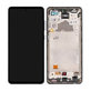 Schermo per Samsung A72 A725F, A726B, Awesome Black, Vetro touch con cornice, GH82-25460A, GH82-25463A, GH82-25624A, GH82-25849A, Genuine Service Pack