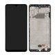Schermo per Samsung A32 A325F, Awesome Black, Vetro touch con cornice, GH82-25566A, GH82-25579A, Genuine Service Pack