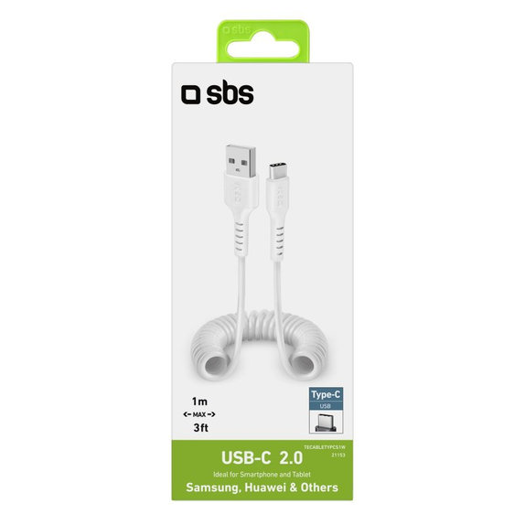 Cavo da USB-C a USB 1 m, White, SBS