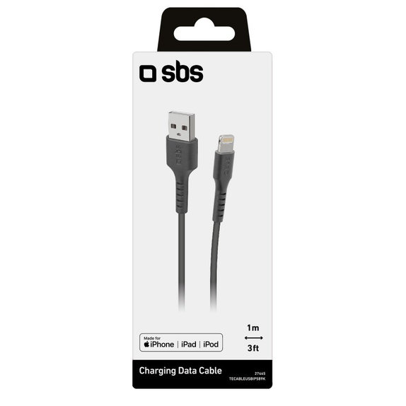 Cavo da Lightning a USB 1 m, Black, SBS