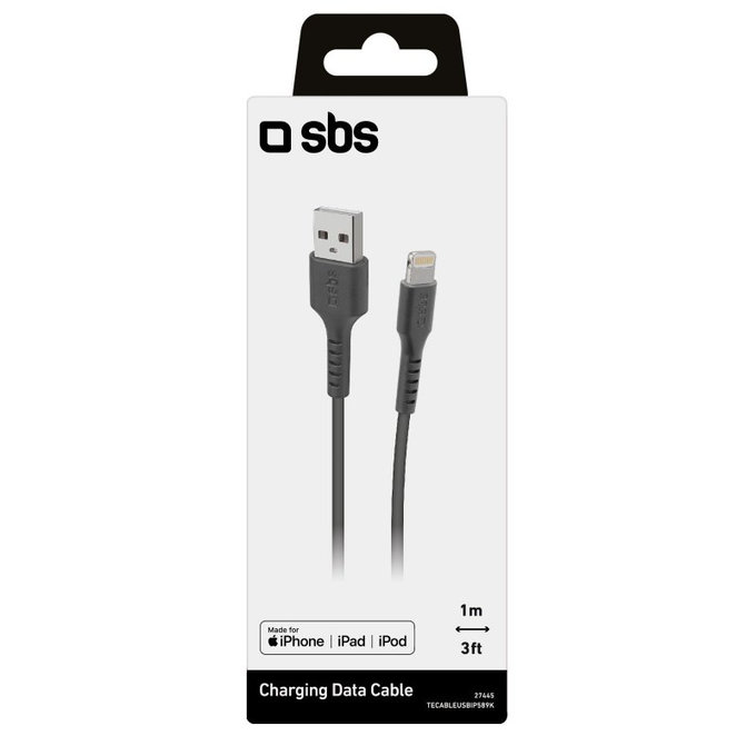 Cavo da Lightning a USB 1 m, Black, SBS