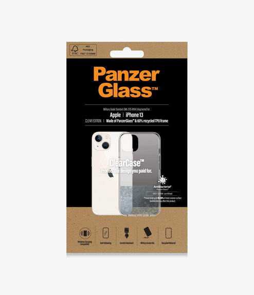 Custodia ClearCase AB per iPhone 13, Transparent, PanzerGlass