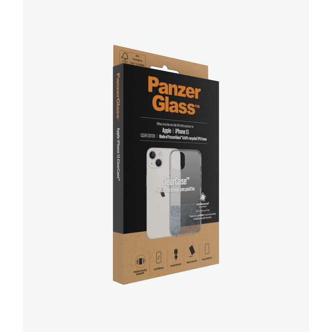 Custodia ClearCase AB per iPhone 13, Transparent, PanzerGlass