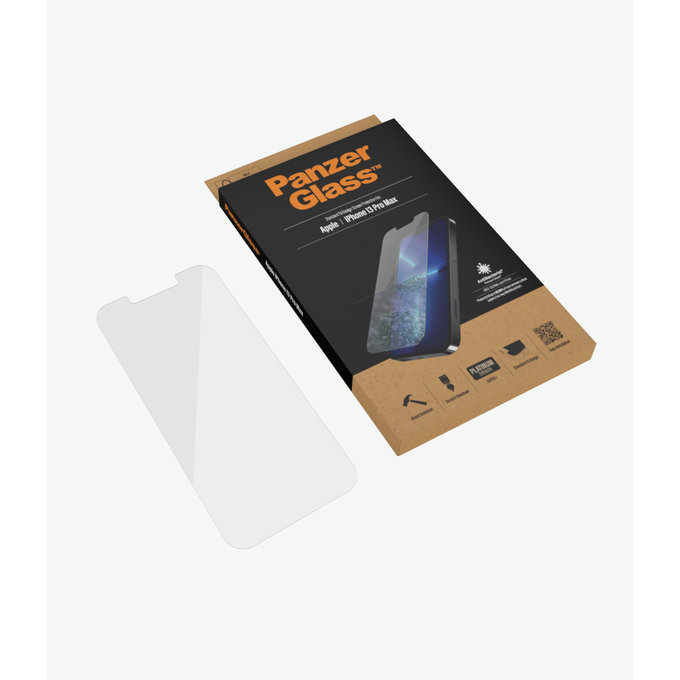 Vetro temperato Steard Fit AB per iPhone 13 Pro Max, 14 Plus, Transparent, PanzerGlass