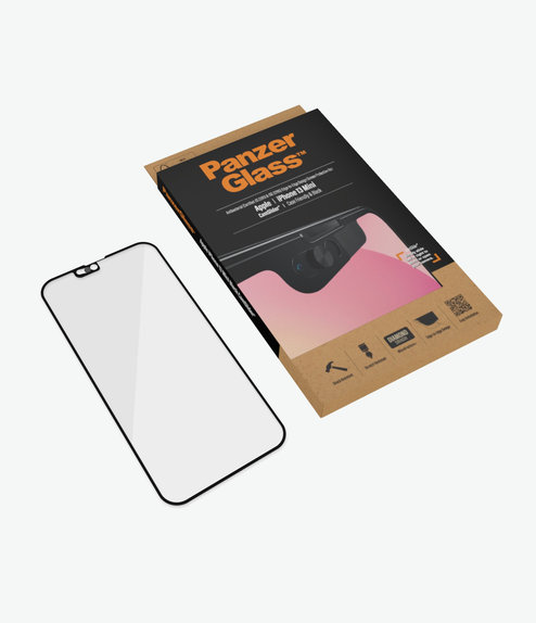 Vetro temperato Case Friendly CamSlider AB per iPhone 13 mini, Black, PanzerGlass