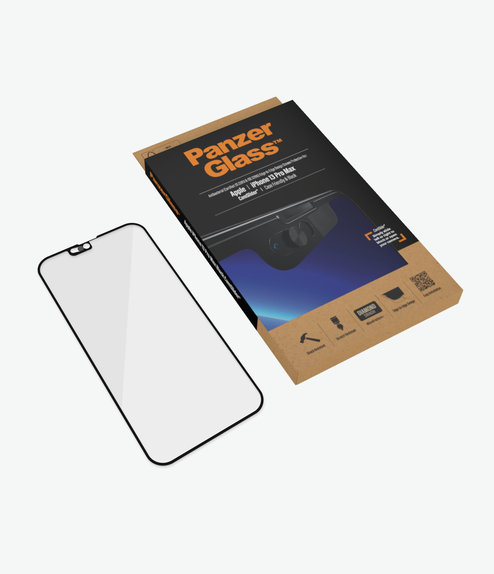 Vetro temperato Case Friendly CamSlider AB per iPhone 13 Pro Max, 14 Plus, Black, PanzerGlass