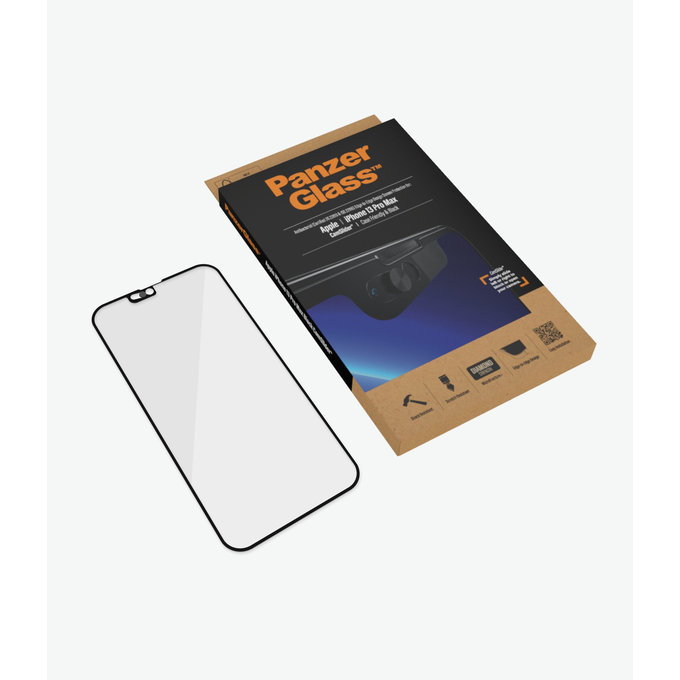 Vetro temperato Case Friendly CamSlider AB per iPhone 13 Pro Max, 14 Plus, Black, PanzerGlass