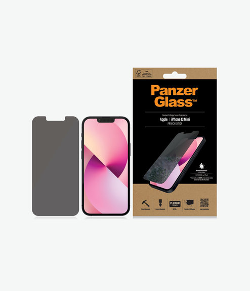 Vetro temperato Steard Fit Privacy AB per iPhone 13 mini, Transparent, PanzerGlass