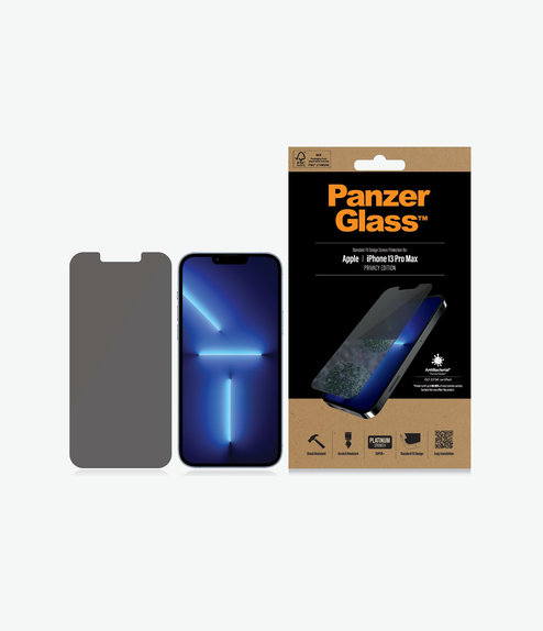 Vetro temperato Steard Fit Privacy AB per iPhone 13 Pro Max, 14 Plus, Transparent, PanzerGlass