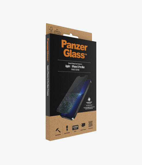 Vetro temperato Steard Fit Privacy AB per iPhone 13 Pro Max, 14 Plus, Transparent, PanzerGlass
