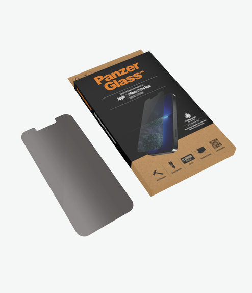Vetro temperato Steard Fit Privacy AB per iPhone 13 Pro Max, 14 Plus, Transparent, PanzerGlass