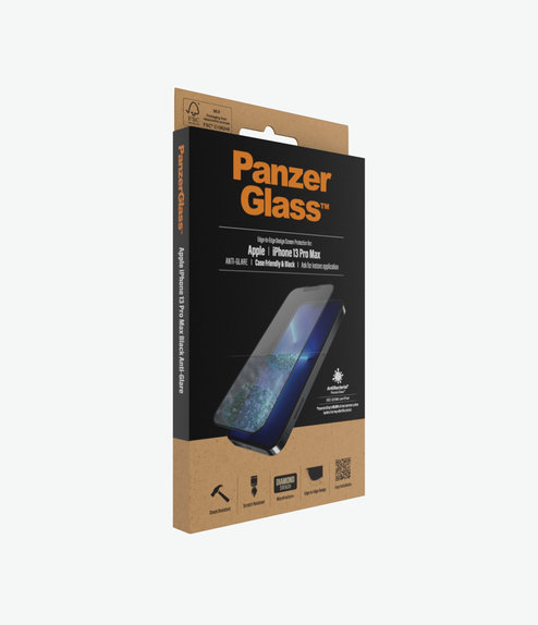 Vetro temperato Case Friendly Anti-Glare AB per iPhone 13 Pro Max, 14 Plus, Black, PanzerGlass