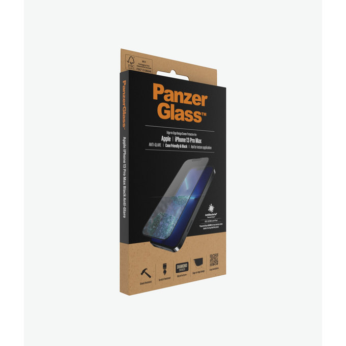 Vetro temperato Case Friendly Anti-Glare AB per iPhone 13 Pro Max, 14 Plus, Black, PanzerGlass