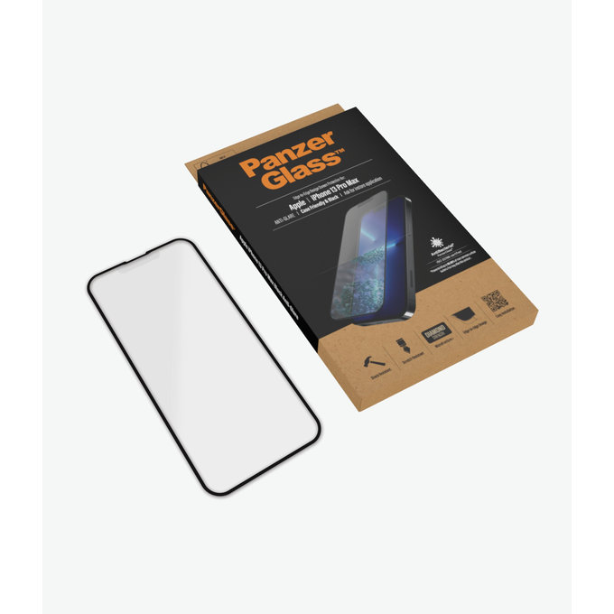 Vetro temperato Case Friendly Anti-Glare AB per iPhone 13 Pro Max, 14 Plus, Black, PanzerGlass