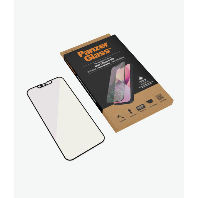 Vetro temperato Case Friendly Anti-Bluelight AB per iPhone 13 mini, Black, PanzerGlass