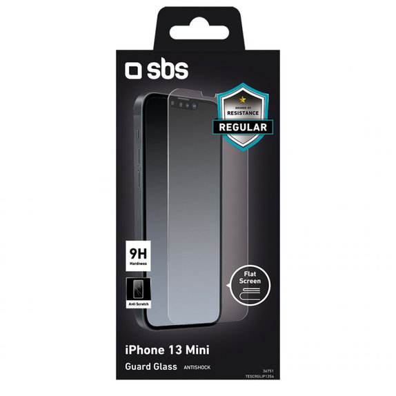 Vetro temperato per iPhone 13 mini, Transparent, SBS
