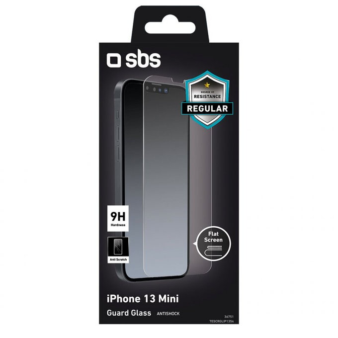 Vetro temperato per iPhone 13 mini, Transparent, SBS