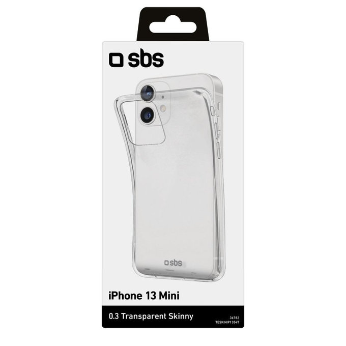 Custodia Skinny per iPhone 13 mini, Transparent, SBS