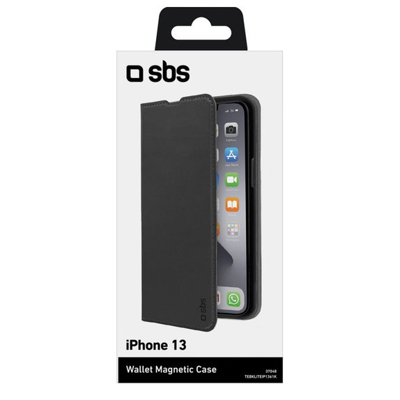 Custodia Book Wallet Lite per iPhone 13, Black, SBS