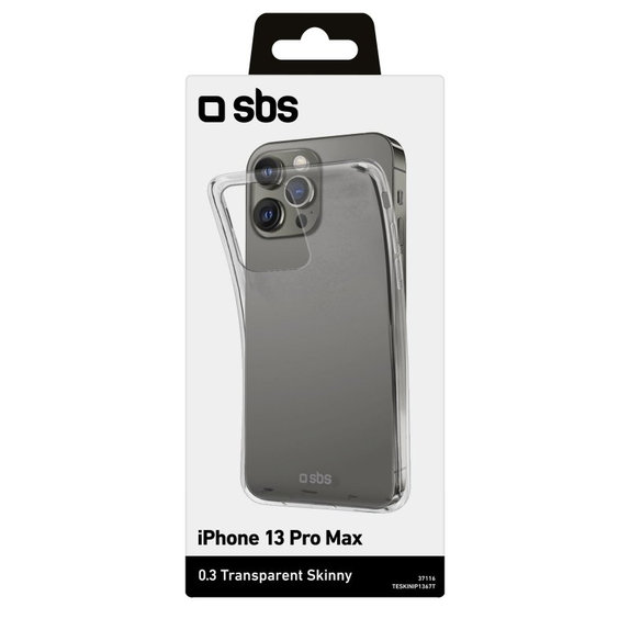Custodia Skinny per iPhone 13 Pro Max, Transparent, SBS