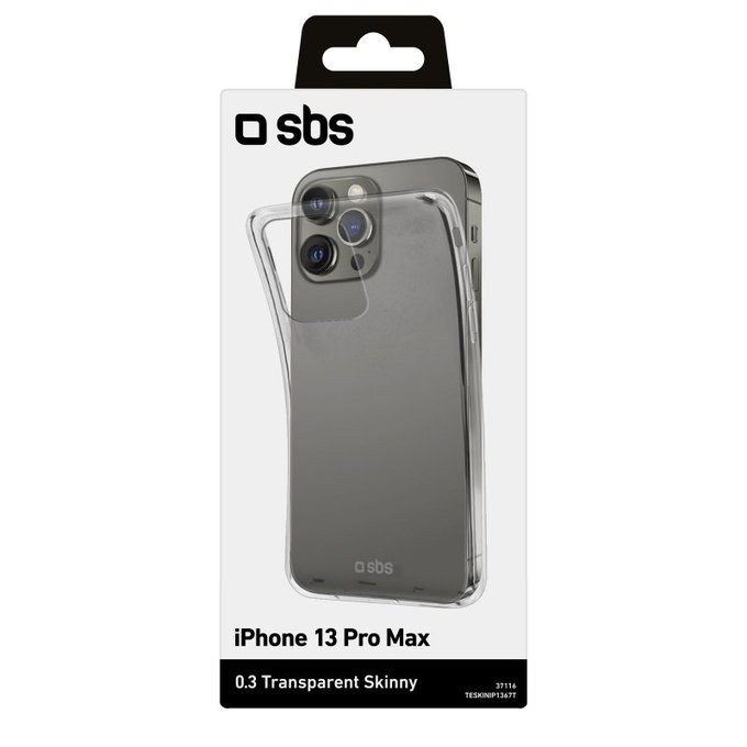 Custodia Skinny per iPhone 13 Pro Max, Transparent, SBS