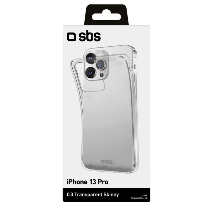 Custodia Skinny per iPhone 13 Pro, Transparent, SBS