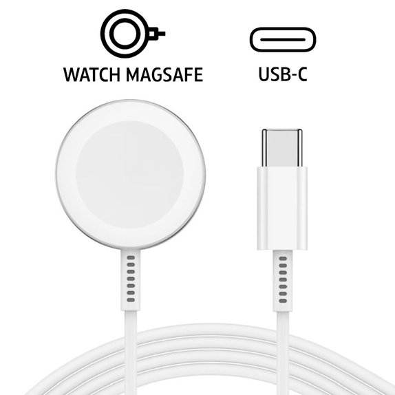Cavo caricatore magnetico rapido a USB-C 1m Aluminium, Bulk, Compatibile con Apple Watch