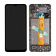 Schermo per Samsung A12 A127F, A032F, Black, Vetro touch con cornice, GH82-26485A, GH82-26486A, Genuine Service Pack