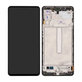 Schermo per Samsung M52 5G M526B, Mint, Vetro touch con cornice, GH82-27091A, GH82-27094A, Genuine Service Pack