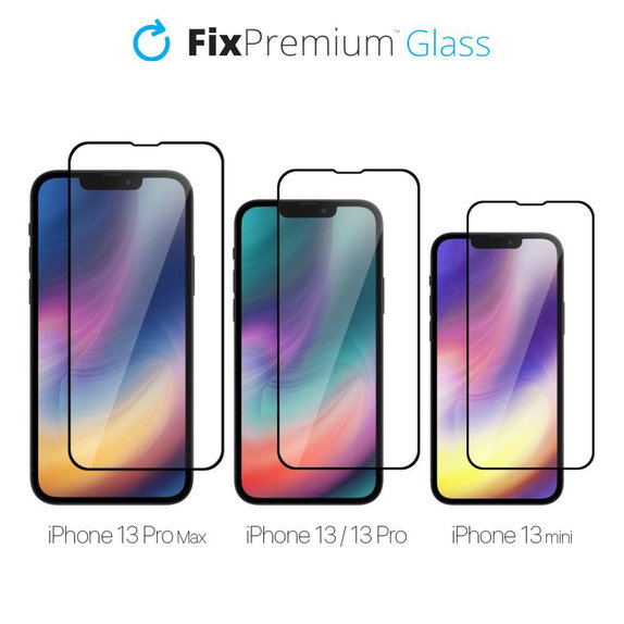 Vetro temperato FullCase per iPhone 13 mini, FixPremium