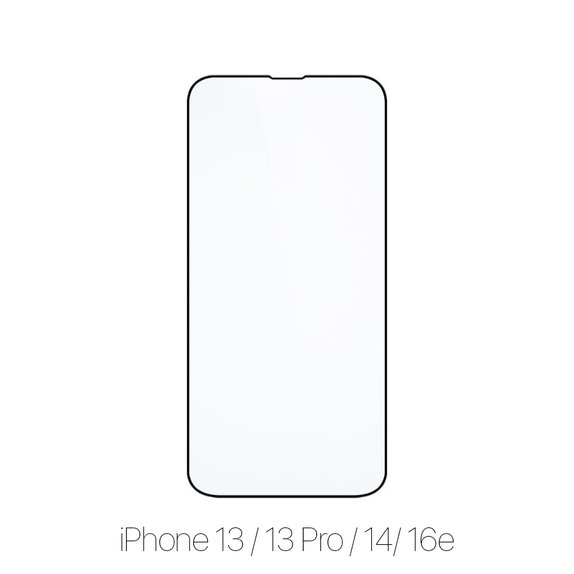 Vetro temperato FullCase per iPhone 13, 13 Pro, 14, 16e, FixPremium