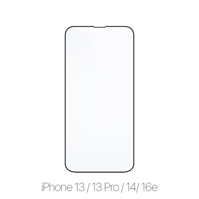 Vetro temperato FullCase per iPhone 13, 13 Pro, 14, 16e, FixPremium